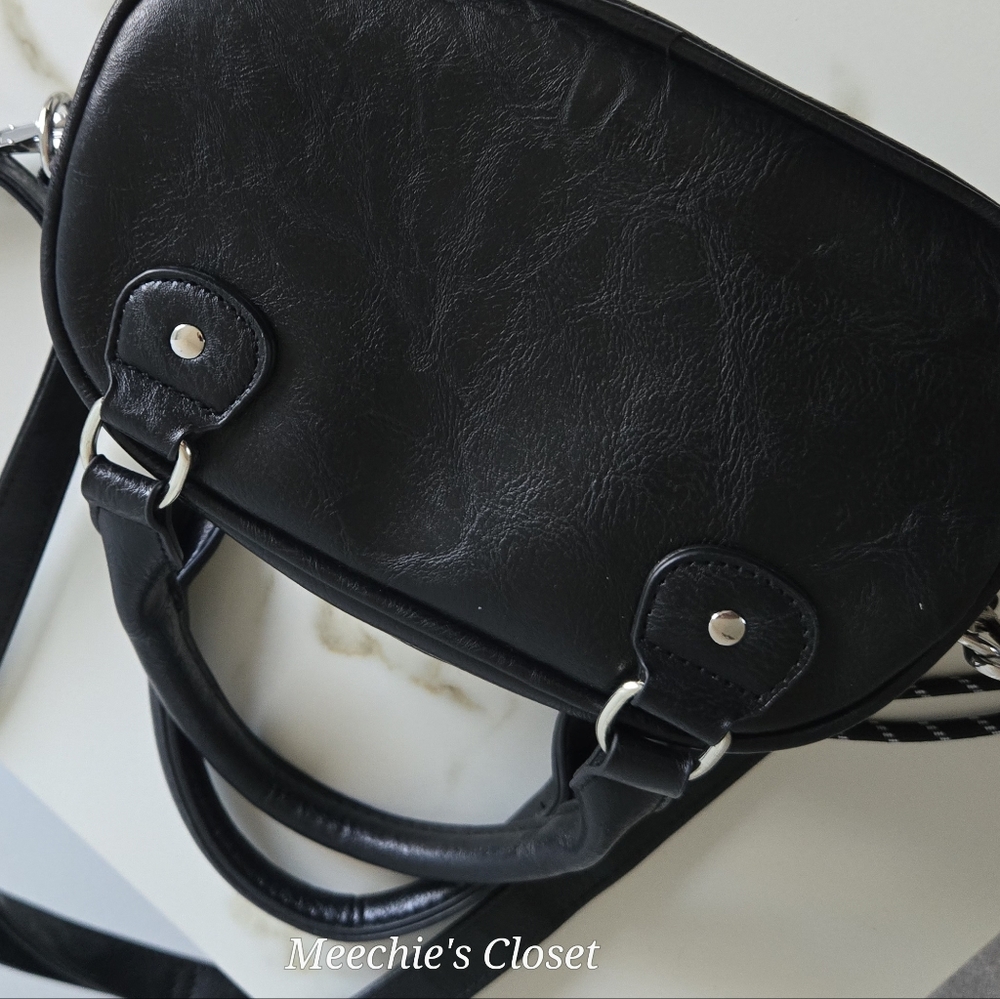 Aeropostale Y2K Studded Bowler Satchel Black Heart Star NWT​ - Picture 10 of 15
